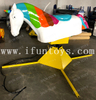 Interactive Crazy Sport Games Inflatable Mechanical Unicorn Riding Horse Mechanical Unicorn Rodeo with Inflatable Mattress for Kids And Adults