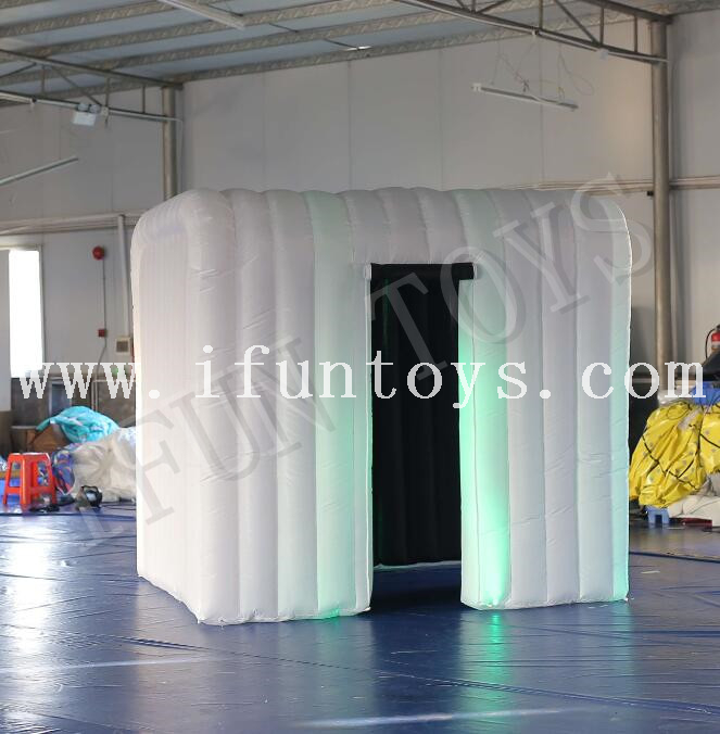 LED Light Inflatable Photo Booth Cube with Blower for Wedding / Party 