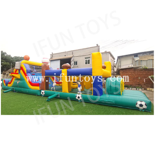 Sport Theme Inflatable Obstacle Course Extreme Insane Inflatable 5K Run For Team Building Games