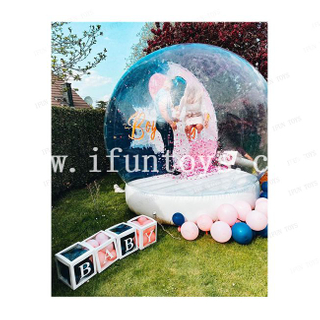 Kids Party Prop Inflatable Gender Reveal Bubble Globe Bouncy Castle Moonwalk For Photo Booth