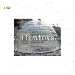 Outdoor transparent Inflatable glamping igloo cabin house/crystal tent/dome hotel room for camping