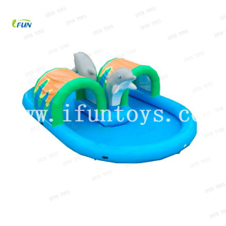 Outdoor Dophin Inflatable Paddle Boat Ball Pool Folding Zorb Ball Pit for Water Bumper Cars