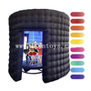 Party Rental 360 Photo Booth Enclosure with LED Light Strip Suitable for 360 Photo Machines Inflatable 360 Background Wall