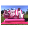 Kids inflatable barbie bouncy jumping castle slide combo pink bounce house bouncer for girls party/events
