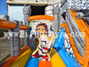 Medieval Knight Combo Bouncer House with Slide Inflatable Jumping Castle Moonwalk for Children