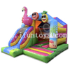 Commercial Plato PVC Flamingo Bouncy Castle with Slide Inflatable Party Jumpers Inflatable Bouncers for Kids
