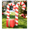 Custom Giant PVC Inflatable Christmas Candy Cane Lollipop Ornament Ball Set for Holiday Mall Stage Ceiling Hanging Decoration