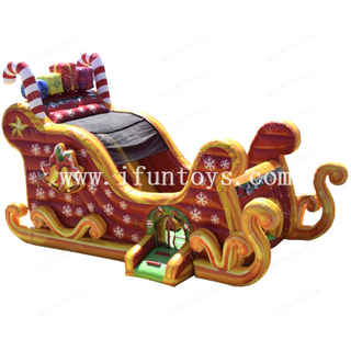 Christmas Themed Slide Inflatable Santa Sleigh Slide for Kids And Adults