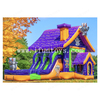 Spooky Halloween Bounce Castle Dual Lane Slide Inflatable Jumping Bouncer with Slide for Holiday