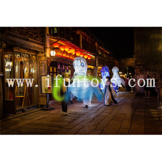 Inflatable Horse Puppet Costume with Built-In Fan for Carnival Parades and Cartoon Characters