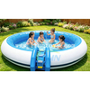 Outdoor Inflatable Round Swimming Pool with Small Climbing Slide Large Family Backyard Water Play Park Center for Kids