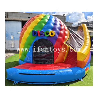Hip Hop Theme Disco Jumping Castle Inflatable Disco Dome Bounce House Inflatable Disco Light Nightclub Bouncer Rainbow Bouncer
