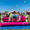 Wholesale Pink Inflatable Mechanical Bull Cowgirl Rodeo Game with Customizable Size PVC Material Commercial Use