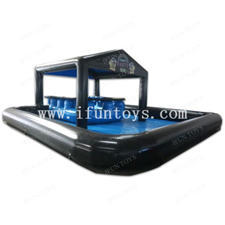 Backyard Tent House Beach Party Floating Blow Up Swimming Pub Pvc Inflatable Pool Bar for Adults Seats