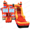 Fire Truck Combo Inflatable Fire Engine Bounce House with Slide for Party Rental