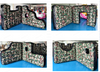 Outdoor Battle Game Camouflage Inflatable Broken Bunker Wall Inflatable Paintball Bunker for Shooting Game