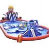 Building Block Man Theme Inflatable Land Water Park Water Pool Park Combo Slide Inflatable Fun Island City on Play Ground
