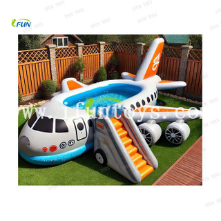 Outdoor Pvc Inflatable Swimming Pool Water Aeroplane Backyard Portable Summer Pool for Party Rental