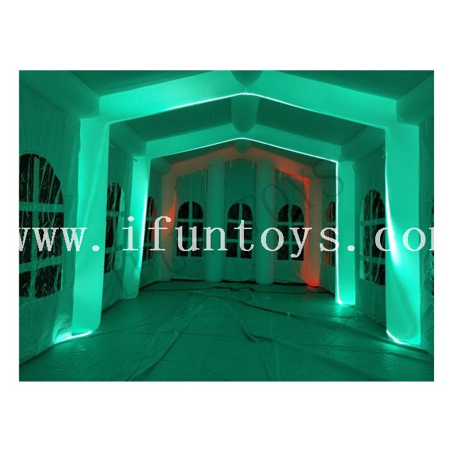 LED Inflatable Church Tent / Inflatable White Wedding Tent / Inflatable Structure Tent for Party 