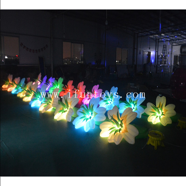 10m LED Inflatable Flower Chain for Party/ Event /Wedding Decoration