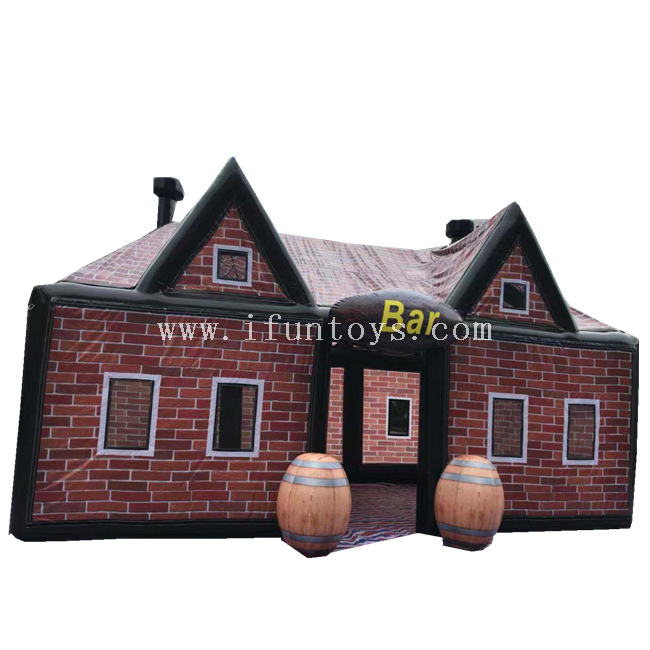 Outdoor Inflatable Party Bar Tent Pub Inflatable Irish Bar Tent / inflatable serving bar for sale
