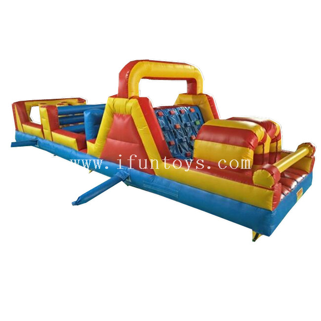 Inflatable Obstacle Course with Climb Slide / Obstacle Inflatable Game / Inflatable Obstacle for Playground