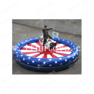 Cheap Bull Games Inflatable Rodeo Mechanical Bull Adult Inflatable Mechanical Bucking Bulls Rides for Amusement Park