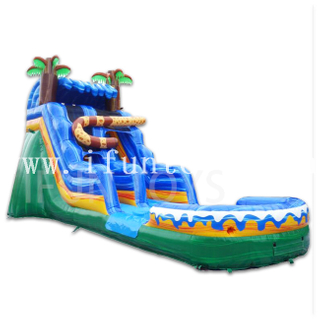 Inflatable Jaguar Water Slide / Wet Slide with Pool for Kids