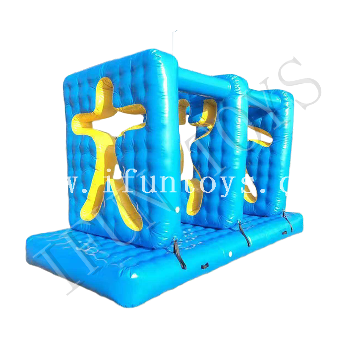 Inflatable Human Body Through Wall Game / Team Building Running Challenge for Outdoor Sport Game