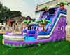 Outdoor Inflatable Purple Crush Water Slide / Palm Tree Inflatable Water Slide with Swimming Pool for Kids and Adults