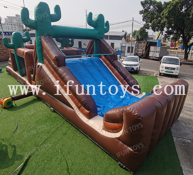Western Themed Outdoor Kids Boot Camp 5K Run Inflatable Obstacle Course Equipment for Adults