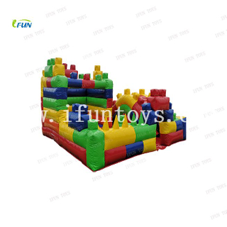 Commerical inflatable LEGO bounce house slide/brick bouncer/brick jumping castle for party rental