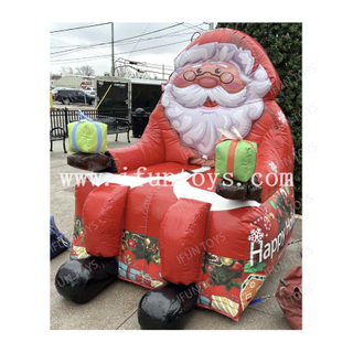 Santa Chair Inflatable Large Sofa Chair for Christmas Inflatable King Throne for Party Rental