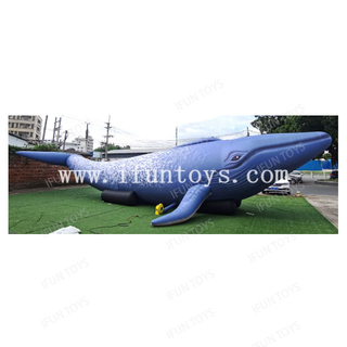 Outdoor Marine Inflatable Blue Whale Model Sea Animal Inflatable Shark Balloon for Event /Advertising