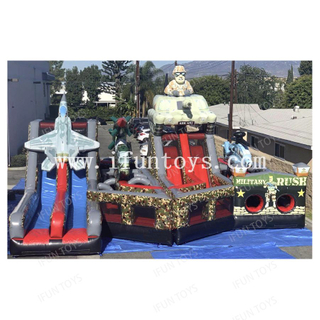 Outdoor Military Rush Inflatable Obstacle Course Inflatable Bouncer Obstacle Race Challenge for Team Building Game