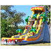T-Rex Jungle Theme Inflatable Wet Dry Slide Commercial Grade Backyard Blow Up Water Slides With Pool For Kids And Adults