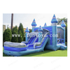 Ocean Blue Dual Lane Combo Inflatable Jumping Bouncer House with Slide and Detachable Pool Basketball Hoop for Backyard Party