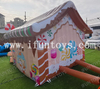 Xmas Themes Gingerbread House Inflatable Candy House Santa Grotto for Christmas Decoration