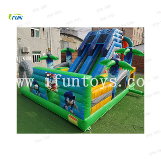 Cheap Inflatable Sonic Hedgehog Castillos Juegos Jumper Bouncer Bounce House Slide Combo For Kids