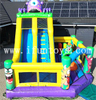 Purple Monster Theme Jumping Trampoline Combo Inflatable Bouncer Slide Kids Soft Playground for Party Rental