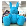Fluffy Rabbit Inflatable Long Plush Easter Rabbit Inflatable Bunny Model Balloon for Easter Shopping Mall Center