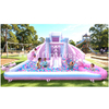 4-in-1 Inflatable Play Center Mermaid Birthday Party Bouncer with Ball Pit Heavy Duty Inflatable Mermaid Slide for Backyard