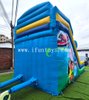 Giant 3D Stitch Character Dual Lane Inflatable Slide for Kids' Birthday Parties 