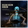 Led Lighted Inflatable Skeleton Halloween Decoration 3M Oxford Cloth Blow Up Skeleton Prop For Event Stage Haunted House