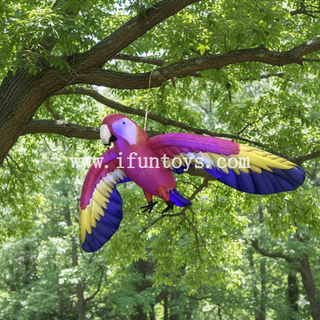 Stage Prop Event Decor Hanging Flying Parrot Inflatable Animal Bird with LED Light