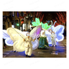 Street Performance Inflatable Butterfly Costume Inflatable Walking White Butterfly With LED Light