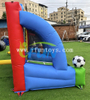 PVC 4 in 1 Inflatable Sports Carnival Games 4 Lane Interactive Soccer Basketball Shooting Target Toss Game for Party Rental