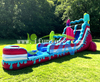 Kids Outdoor Event Inflatable Water Slide Commercial Ice Cream Sweet Treats Theme Inflatable Dual Lane Water Slide with Splash Pool for Party