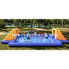 Commercial Grade PVC Tarpaulin Outdoor Inflatable Water Soccer Field Soap Football Pitch Playground with Goals for Events