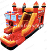 Fire Truck Combo Inflatable Fire Engine Bounce House with Slide for Party Rental
